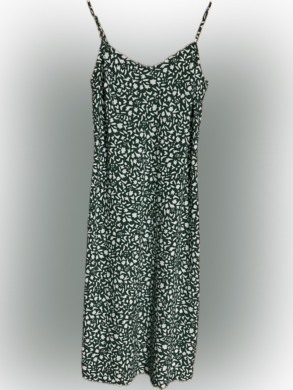 Studio B Green and White Ditsy Floral Slip Dress.